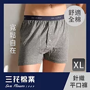 【SunFlower三花】三花5片式針織平口褲.男內褲.四角褲_ XL 條紋藍