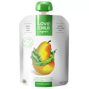 【 Love Child 加拿大寶貝泥 】有機鮮萃生機蔬果泥 均衡寶系列 -西洋梨 羽衣甘藍菜 碗豆