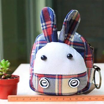 造型趣味立體包‧藍格兔兔零錢包