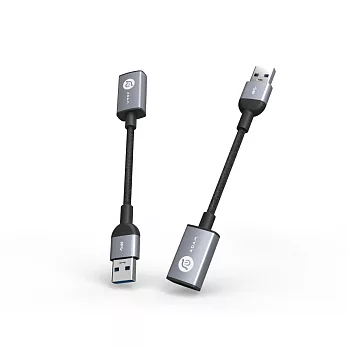PeAk AFM13 USB 3.1 公對母 轉接器灰