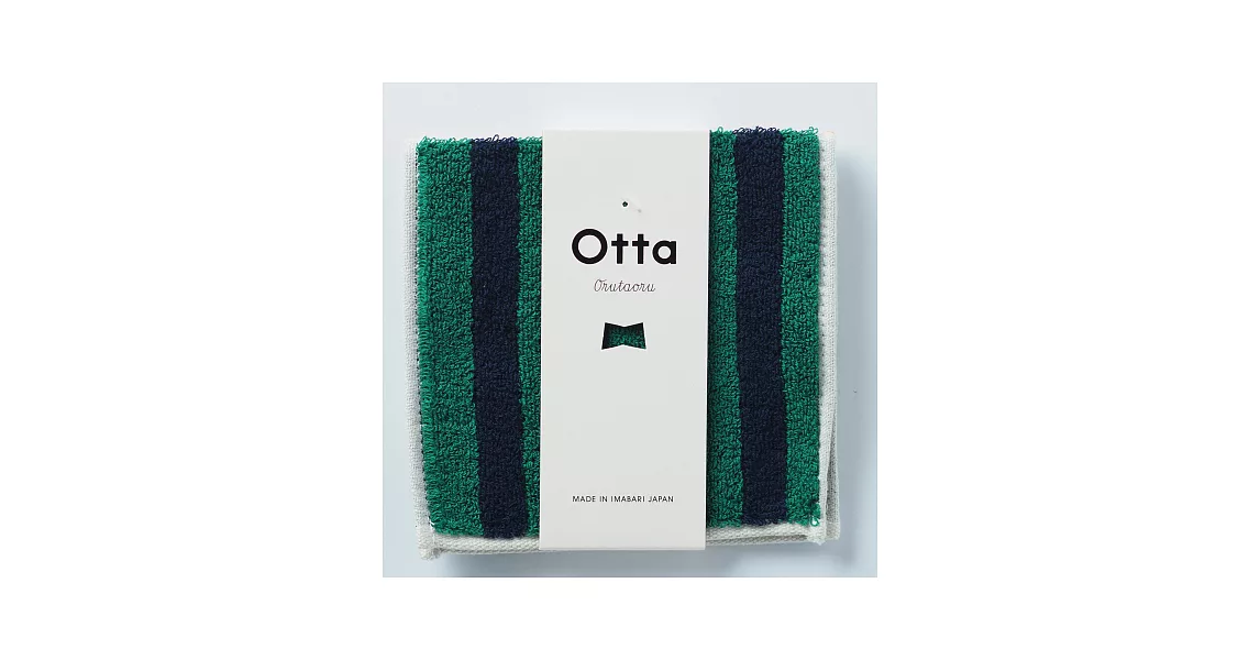 日本Otta【今治隨身手巾/方巾】條紋_綠
