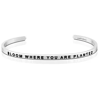 MANTRABAND Bloom Where You Are Planted  在落地之處綻放 銀色手環