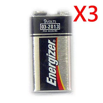Energizer勁量鹼性電池9V電池(3顆裝)