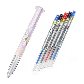 (1筆5芯)三菱Style Fit五色筆筆管粉紅+5支芯(2黑2藍1紅)