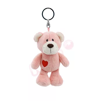 粉紅愛心熊鑰匙圈