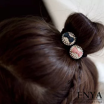 Enya★好感珍藏水鑽髮圈 髮束粉色
