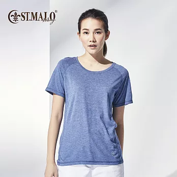 【ST.MALO】MIT台灣製輕漾吸排爬線女T-Shirt-1781WT-M寶藍色