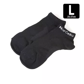 《瑪榭》Foot Spa系列．足弓腳踝加強透氣運動襪 - 台灣製(25-27cm)L黑黑