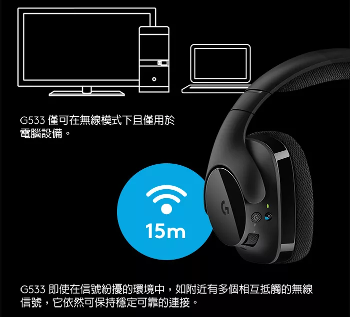 博客來 羅技g533 7 1 環繞音效遊戲耳機麥克風 博客來 羅技g533 7 1 環繞音效遊戲耳機麥克風