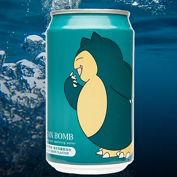 【OCEAN BOMB】皮卡丘海洋深層氣泡水-卡比獸(白葡萄風味) 330ml*24入