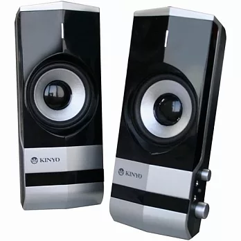KINYO 2.0聲道二件式多媒體音箱(PS-292)銀黑色