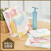 【ikloo】花漾真空壓縮袋加厚款(13件組)