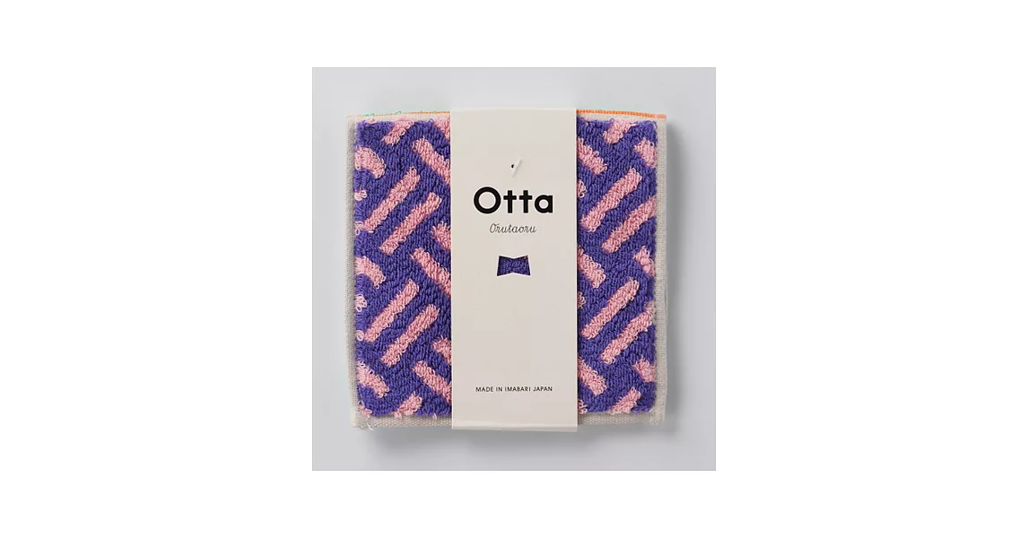 日本Otta【今治隨身手巾/方巾】幾何_紫
