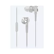 SONY手機用重低音內耳式耳麥MDR-XB55AP白色