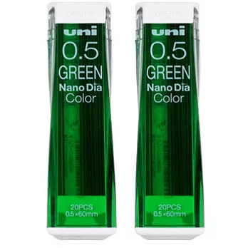 (2入1包)三菱NANO DIA色色筆芯0.5綠