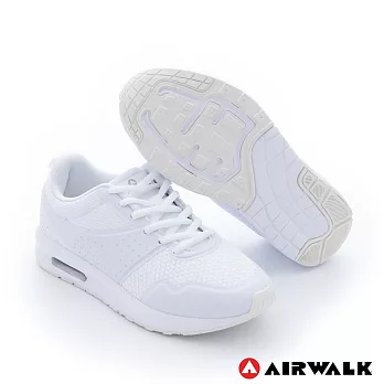 AIRWALK(女) - 抛物線 減壓彈力氣墊緩衝運動鞋US6白