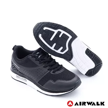 AIRWALK(女) - 抛物線 減壓彈力氣墊緩衝運動鞋US6黑