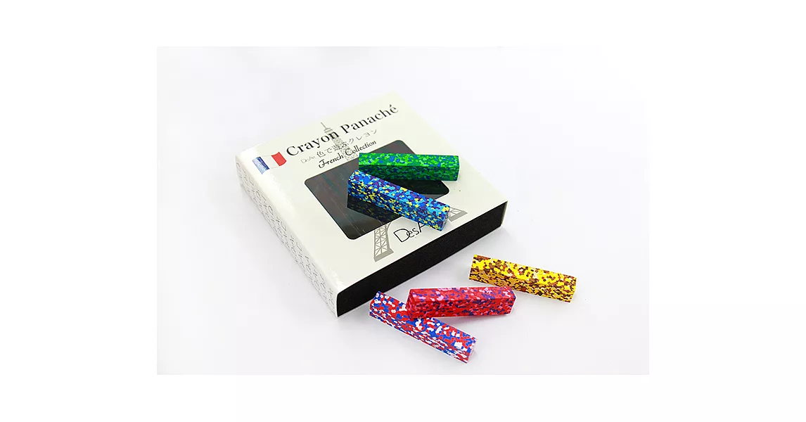 日本 DesArt 千彩魔術蠟筆 粉蠟筆 5支入FCR - 法國色