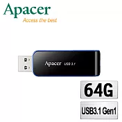 Apacer宇瞻 AH356 64GB 銀河特快車USB 3.1高速隨身碟