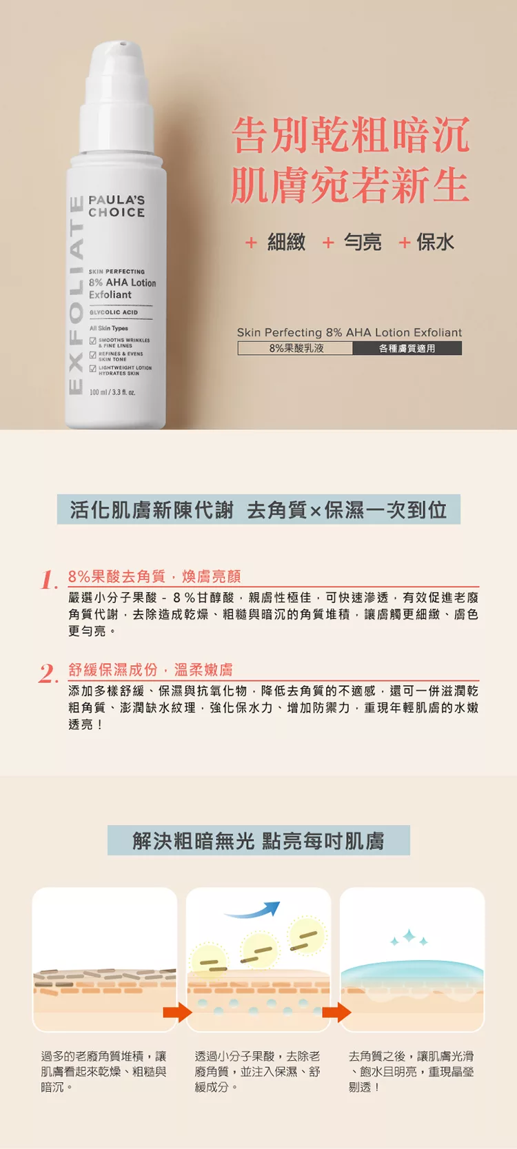 博客來 paula s choice 8 果酸乳液 100 ml