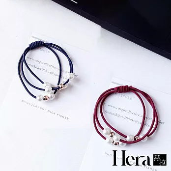 【Hera】赫拉  珍珠多層次綁結髮圈/髮束/手鍊兩用-兩入(深色)