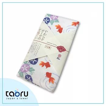 taoru【日本居家長毛巾】和的風物詩_水波金魚