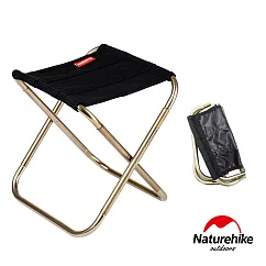 【Naturehike】L012超輕量便攜式鋁合金折疊椅 釣魚椅(黑色)