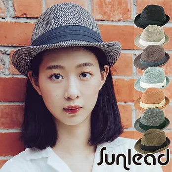 Sunlead 日系經典款防曬美型中折帽(棕綠色)