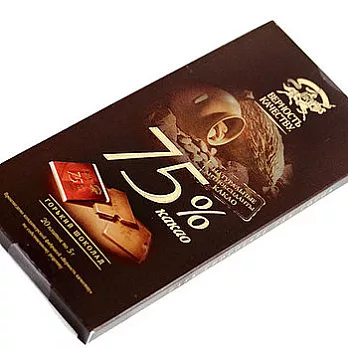 《俄羅斯B.K.》75%黑巧克力100g