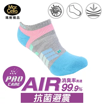 《瑪榭》AIR-X型抗菌除臭氣墊襪(22~24cm)M灰粉