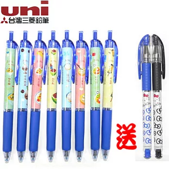 三菱UMN138自動鋼珠筆0.38八款台灣小吃版送2支HK鋼珠筆