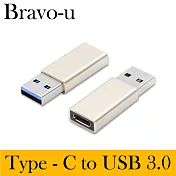 Bravo-u Type-c母 to usb 3.0 公 轉接頭 (2入)金