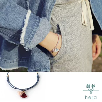 【Hera】赫拉 雙色流蘇編織手鍊-3色(藍色)