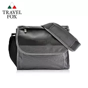 【TRAVEL FOX 旅狐】簡約商務鑽紋公事包/側背包 (TB599-13) 灰色