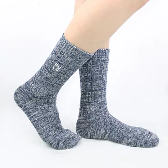 【PULO】美麗諾羊毛混色保暖襪藍-M