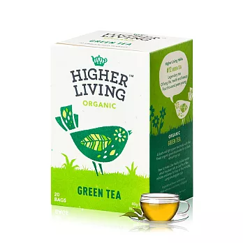 【英國HIGHER LIVING】有機經典綠茶(2gx20包 共40g)