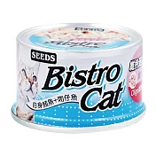 Bistro Cat特級銀貓健康餐罐 (白身鮪魚+吻仔魚)80G*24罐