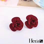【Hera】赫拉 玫瑰花耳釘耳夾紅色耳夾
