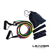 【Leader X】可拆卸高彈力彩虹訓練拉力繩 彈力繩
