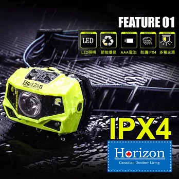 【Horizon 天際線】專業級LED多段式登山頭燈 (HJ-1701)
