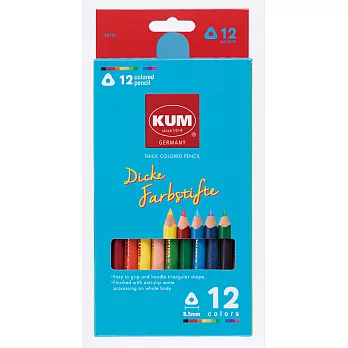 Raymay KUM系列 三角形筆桿12色色鉛筆組