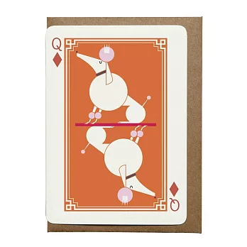 【 英國I ENDED UP HERE 】Queen of Diamonds A6 Greeting Card