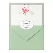 MIDORI 信紙組 (活版印刷) -花束紅