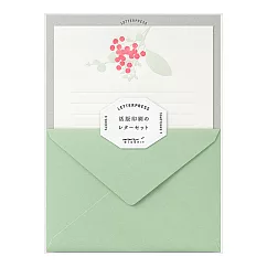 MIDORI 信紙組 (活版印刷) ─花束紅