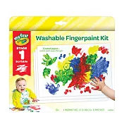 美國 Crayola繪兒樂 幼兒可水洗手指畫顏料4色組(紅黃藍綠)