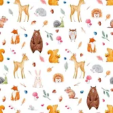 日本Pikka Pikka世界最細纖維毛孔潔淨布/夢幻系列_森林動物 Woodland Animal