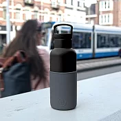美國HYDY時尚保溫水壺 – 鐵灰-黑瓶 小容量480ml，不銹鋼保溫水瓶
