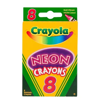 美國 Crayola繪兒樂 彩色蠟筆霓虹色8色