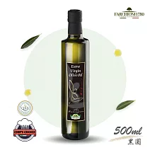 義大利【法奇歐尼FARCHIONI】美食家特級冷壓初榨橄欖油500ml黑圓瓶