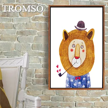 TROMSO北歐風尚板畫有框畫-獅子先生40X60CM